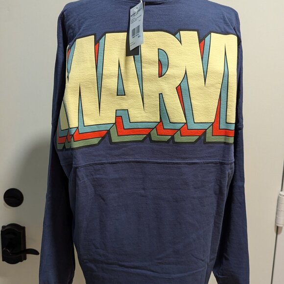 SDCC 2023 Marvel Spirit Jersey NWT Small — Navy Retro MARVEL Back Graphic - Picture 4 of 8